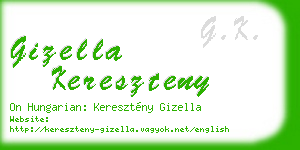 gizella kereszteny business card
